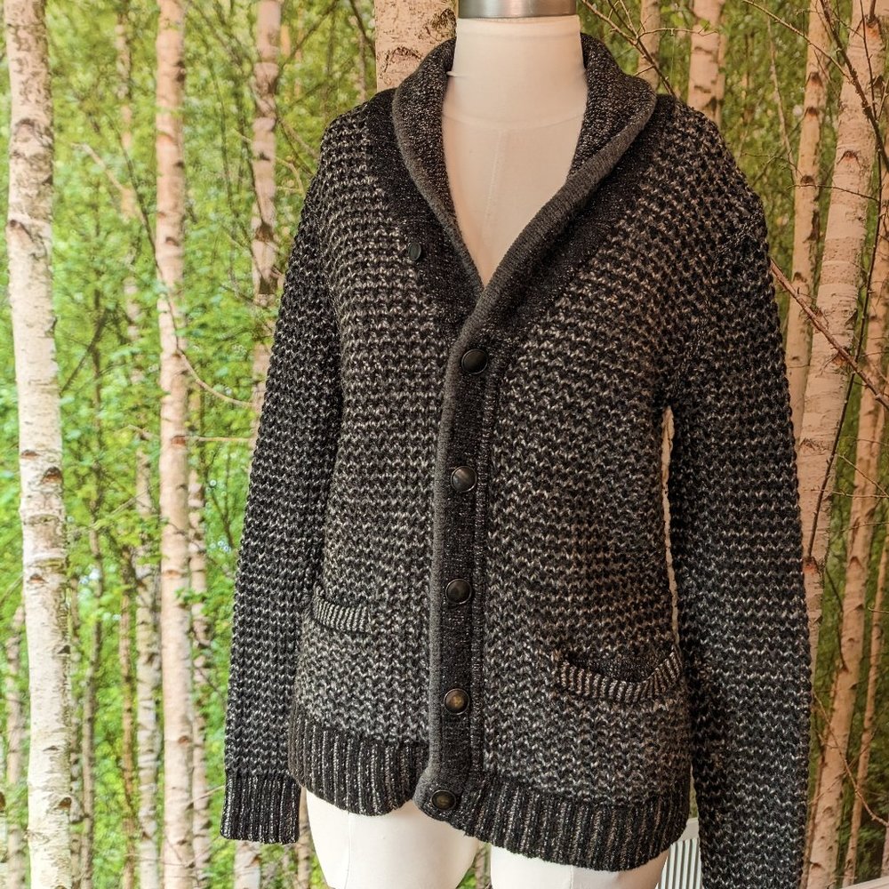 Rag & Bone For Neiman Marcus Gray Wool Shawl Coll… - image 6